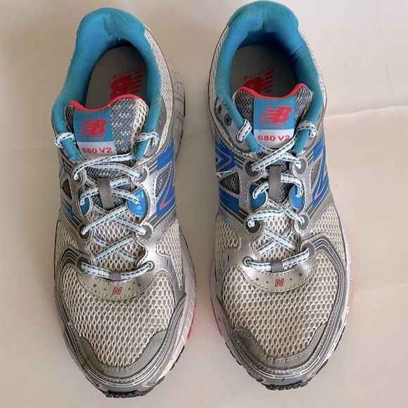 New Balance 680 V2 Womens Running Sneakers Gray/Blue,Size 10 - Picture 6 of 8